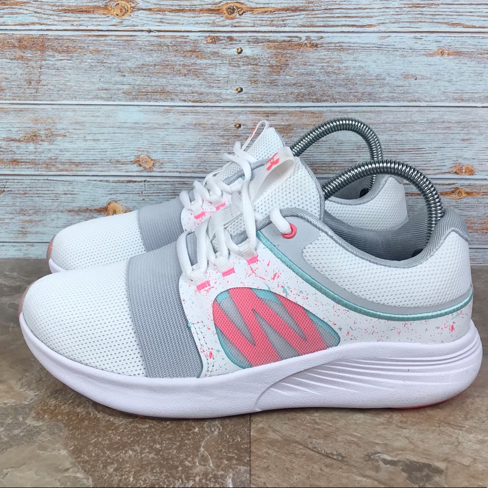 NEW Under Armour Charged Breathe Bliss PS Running Shoes White Grey NWOB - Picture 2 of 9